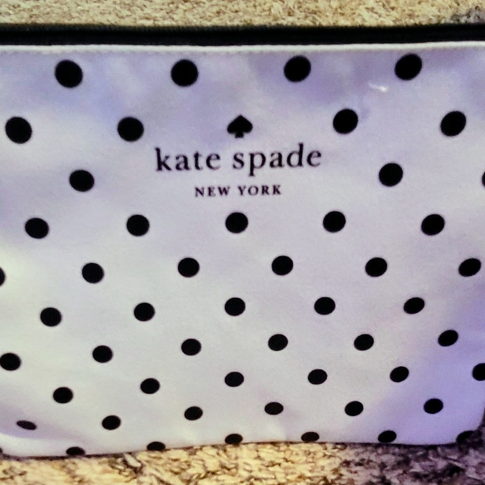 Kate Spade Black and White Makeup Bag
